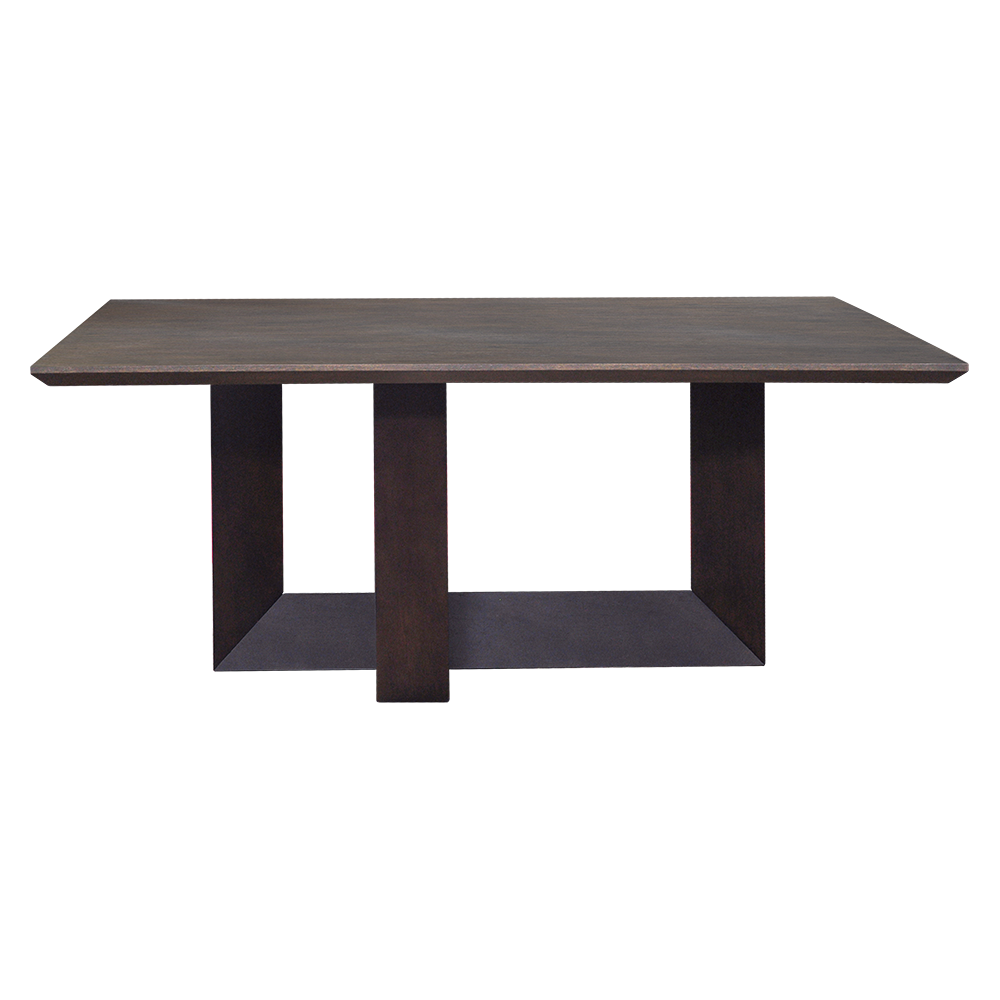 Canada Wood Dining Table with Black Metal Leg (6 / 8Seaters) Crownlivin