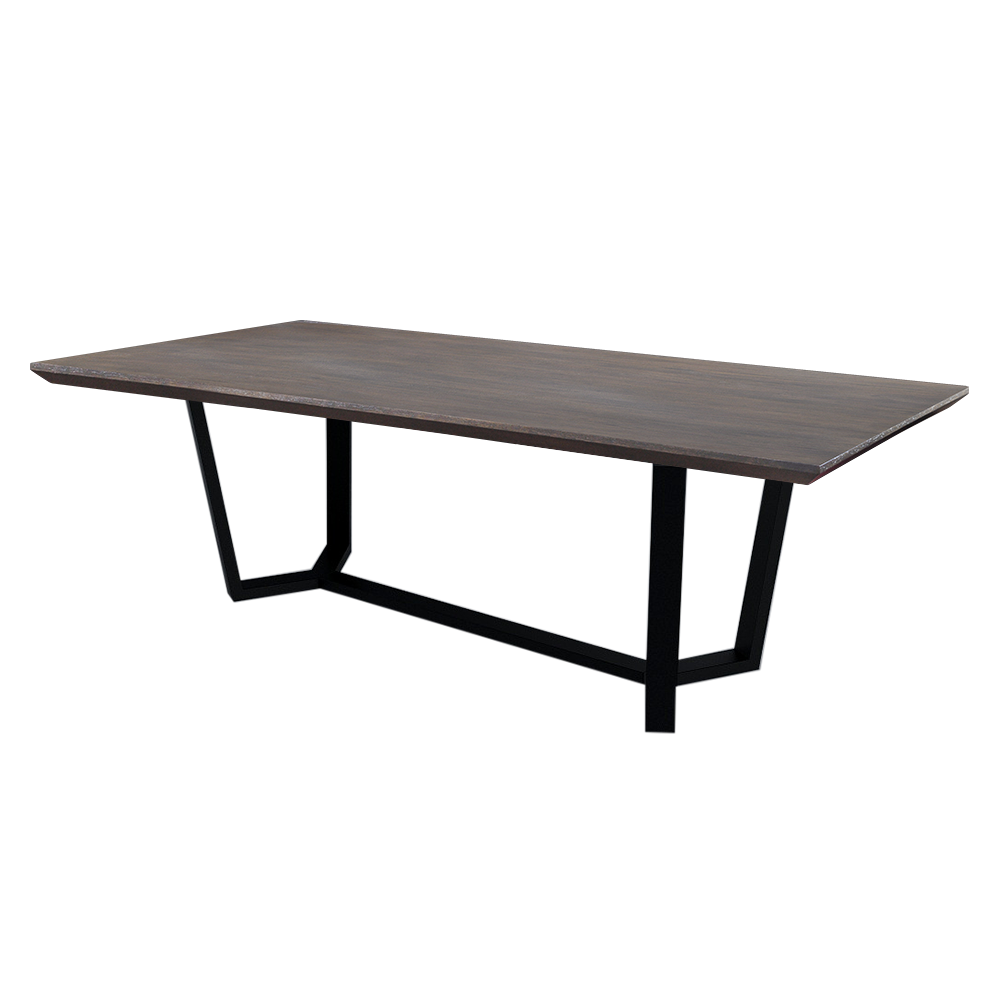 canada wood dining table with black metal leg 6 8 seaters crownlivin thin bar