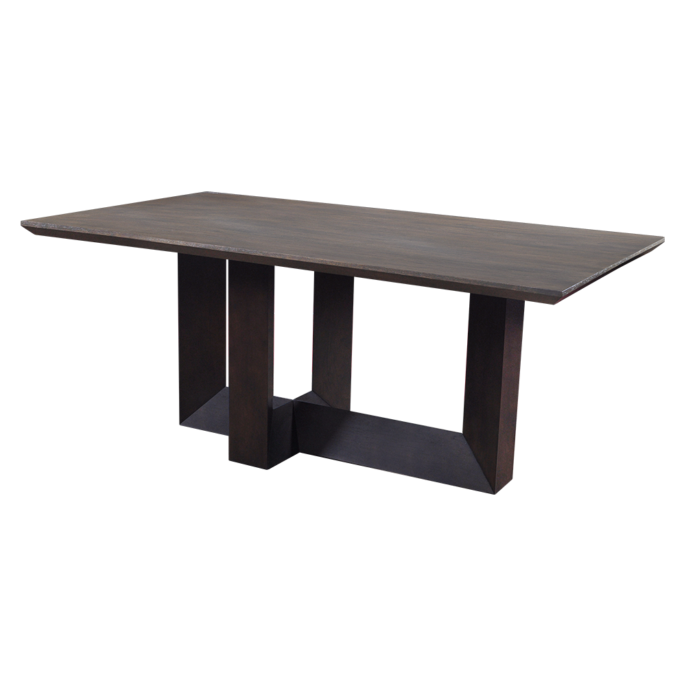 Canada Wood Dining Table with Black Metal Leg (6 / 8Seaters) Crownlivin