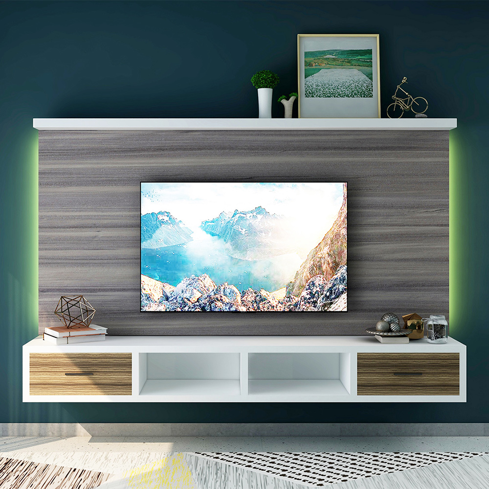 Modular Wall TV with Wall Panel (W2400 x D440 x H1554mm