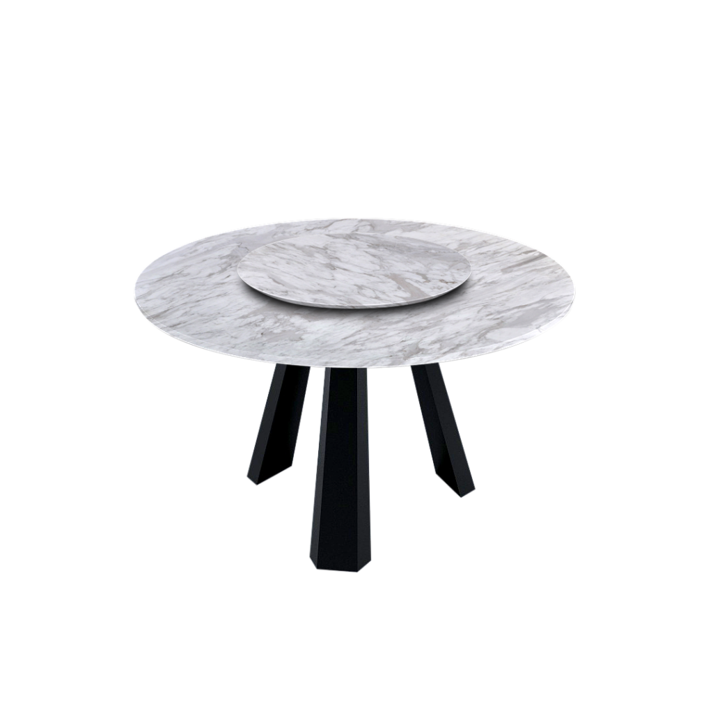 4.3ft Round Volakas Natural Marble Dining Table Crownlivin