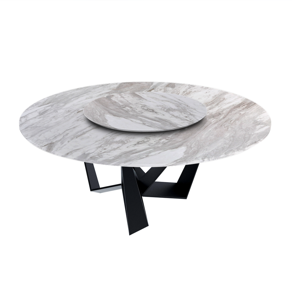 6ft Round Volakas Natural Marble Dining Table Crownlivin