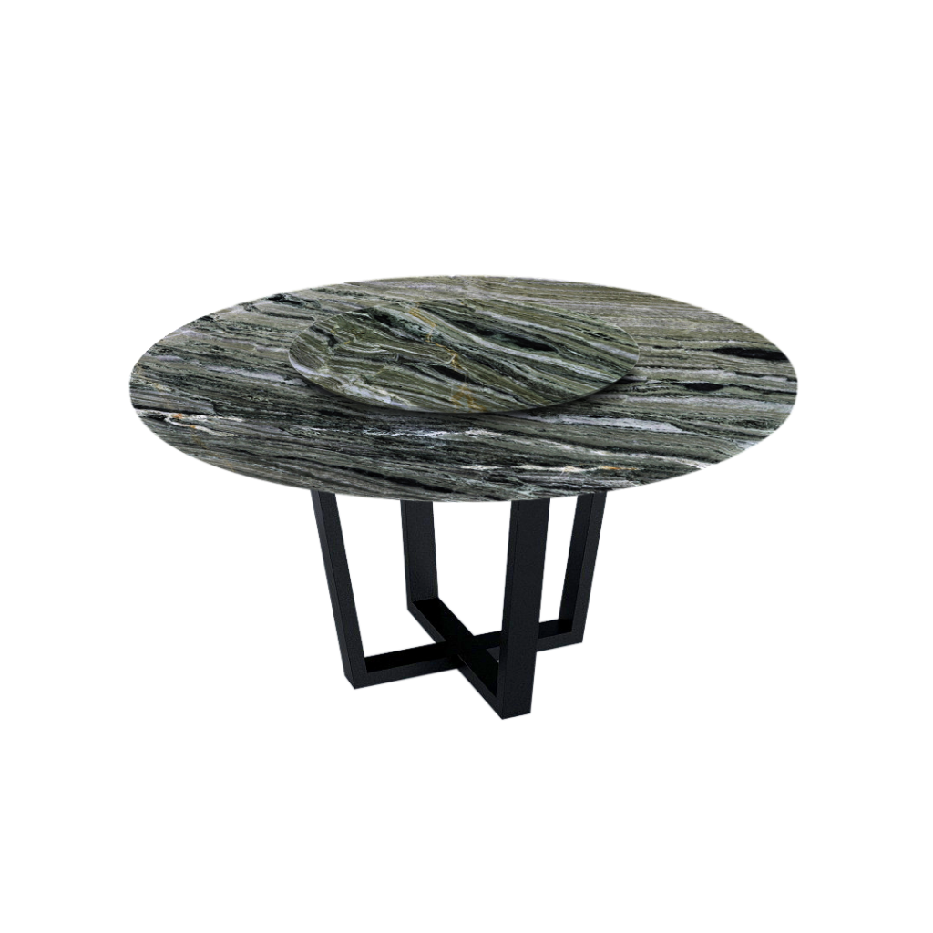 5ft Round Verde Prato Natural Marble Dining Table Crownlivin