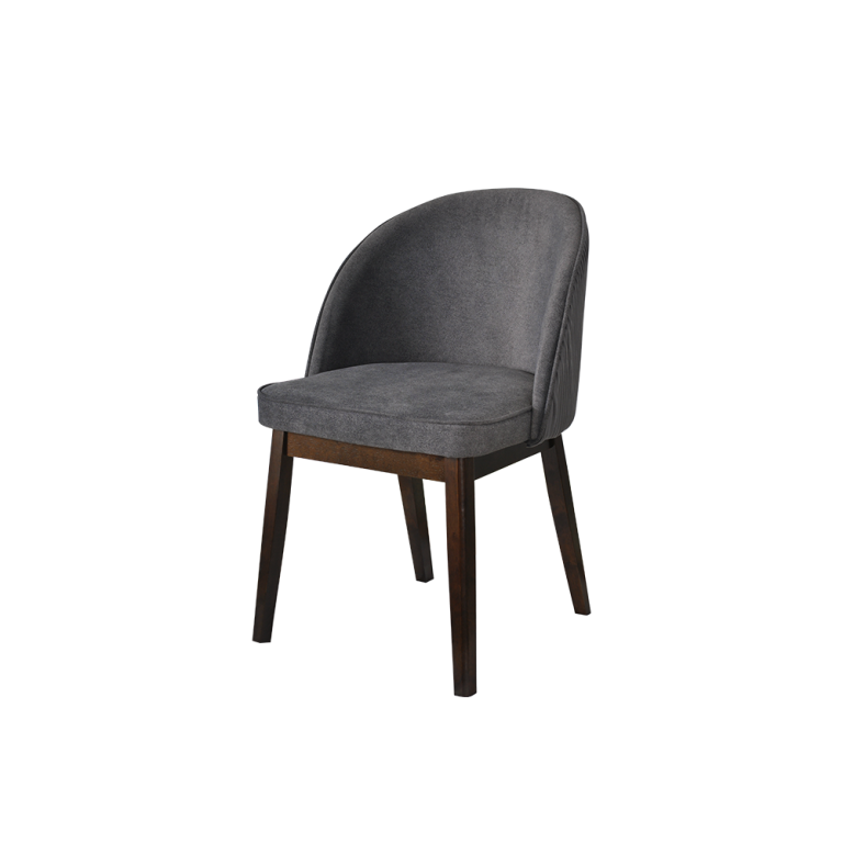 JENNA – Pleated Back Dark Grey Dining Chair - Crownlivin