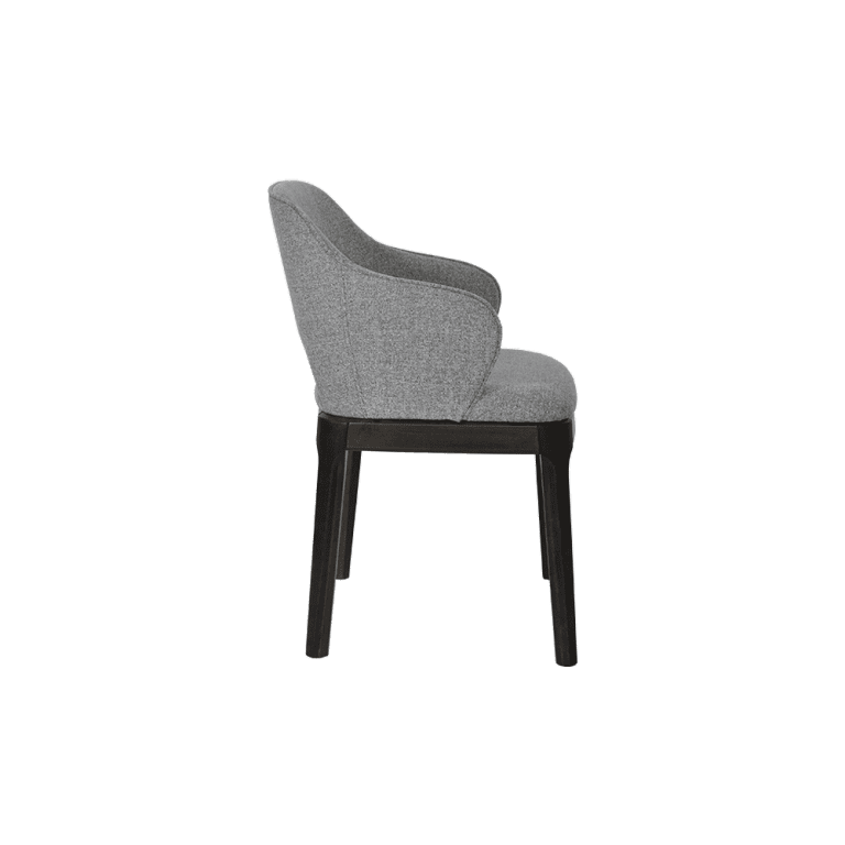 MEGAN Elegant Low Back Dining Chair with Armrest Crownlivin