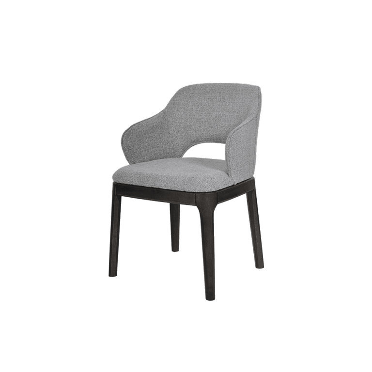 MEGAN Elegant Low Back Dining Chair with Armrest Crownlivin