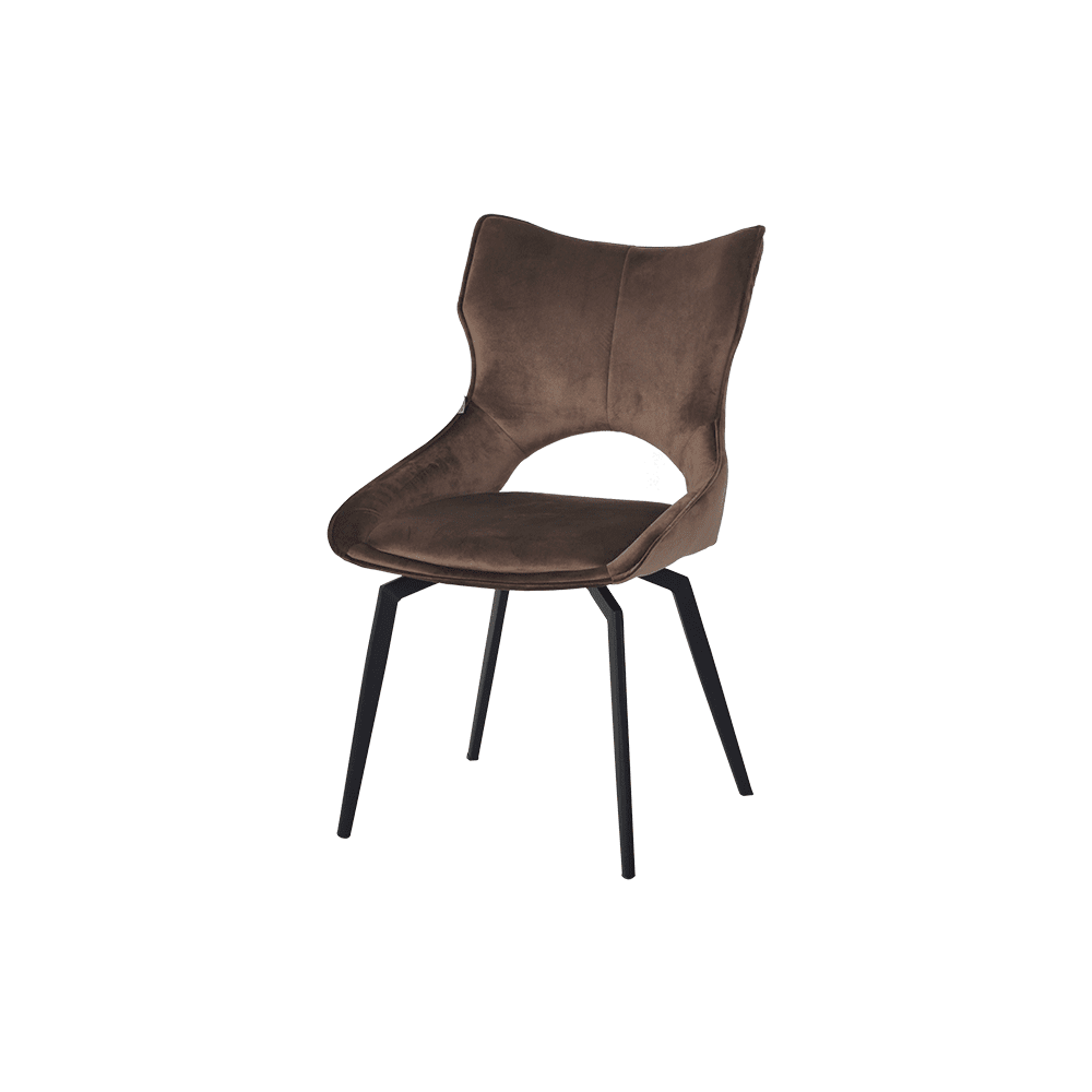 MICA – Dark Brown Sleek Dining Chair - Crownlivin